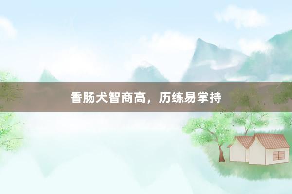 香肠犬智商高，历练易掌持